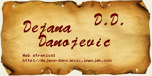 Dejana Danojević vizit kartica